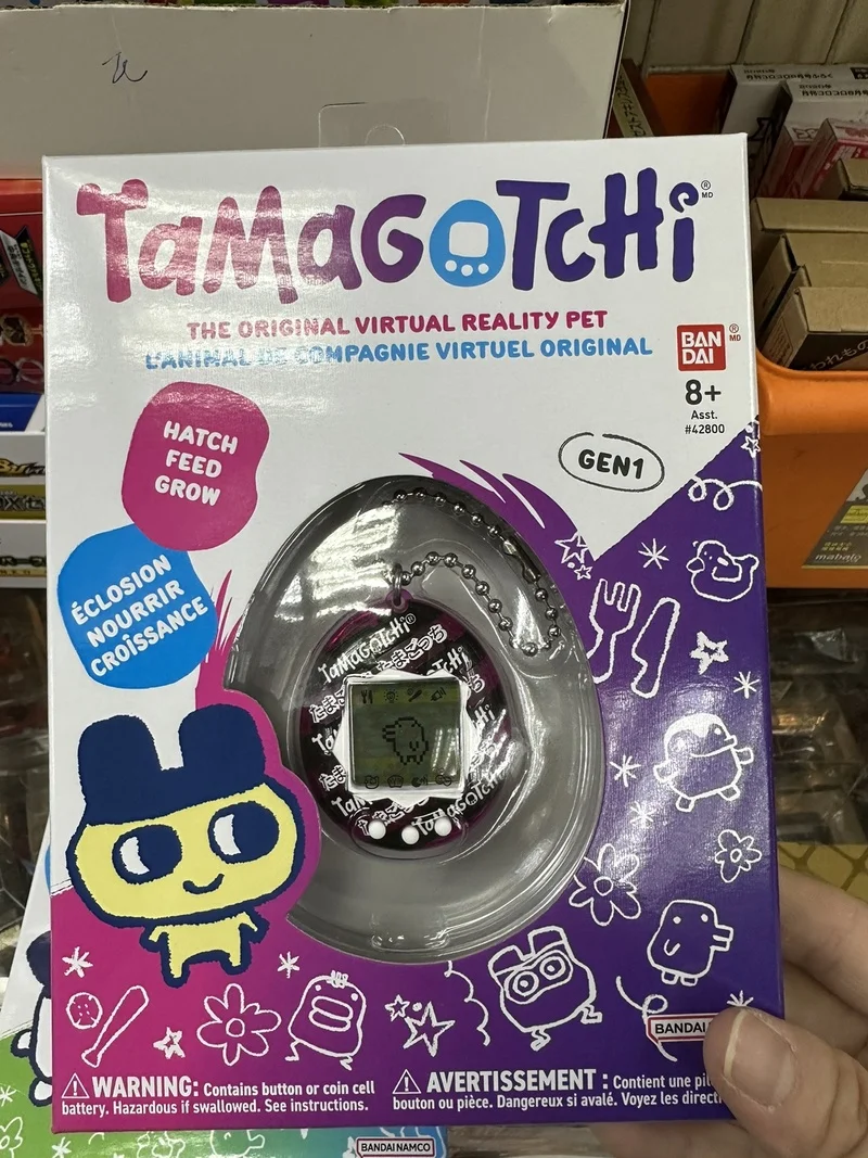 Bandai-Console de jeu électronique d'origine Tamagotchi Pets Machine, Ganso, première génération, version anglaise, jouets authentiques, cadeaux