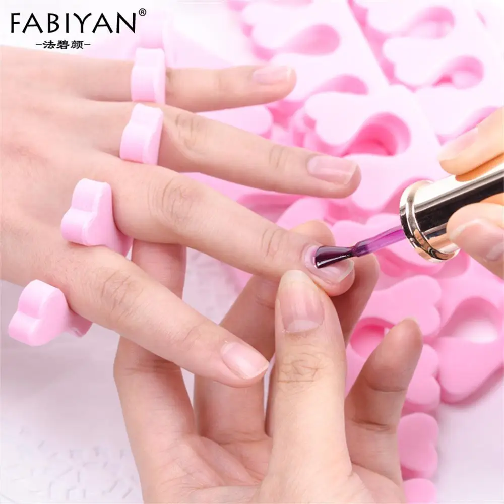 1/5/10Pairs Pink Nail Art Nail Tool Supplies Finger Separator Finger Splitter Toe Splitter UV Tool Polishing Nail Pedicure