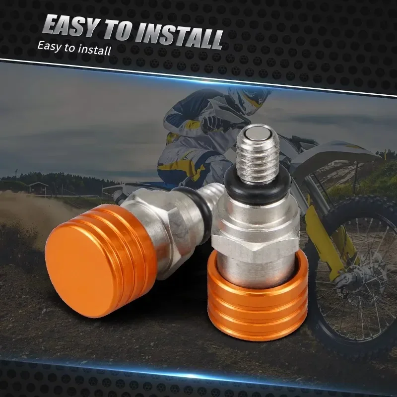 Motocicleta sangrar garfo dianteiro, válvulas de sangramento de ar para Yamaha, YZ, TTR, WR, 125, 250, 450F, Suzuki, DRZ, RM, RMX, RMZ, Kawasaki, Honda, M5x0.8