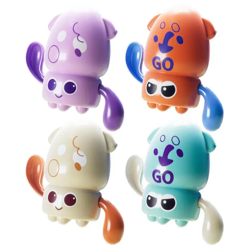 Bonito natação polvo banho brinquedos clockwork dabbling polvo água ativada brinquedos de banho piscina flutuante borda enrolada brinquedos para criança