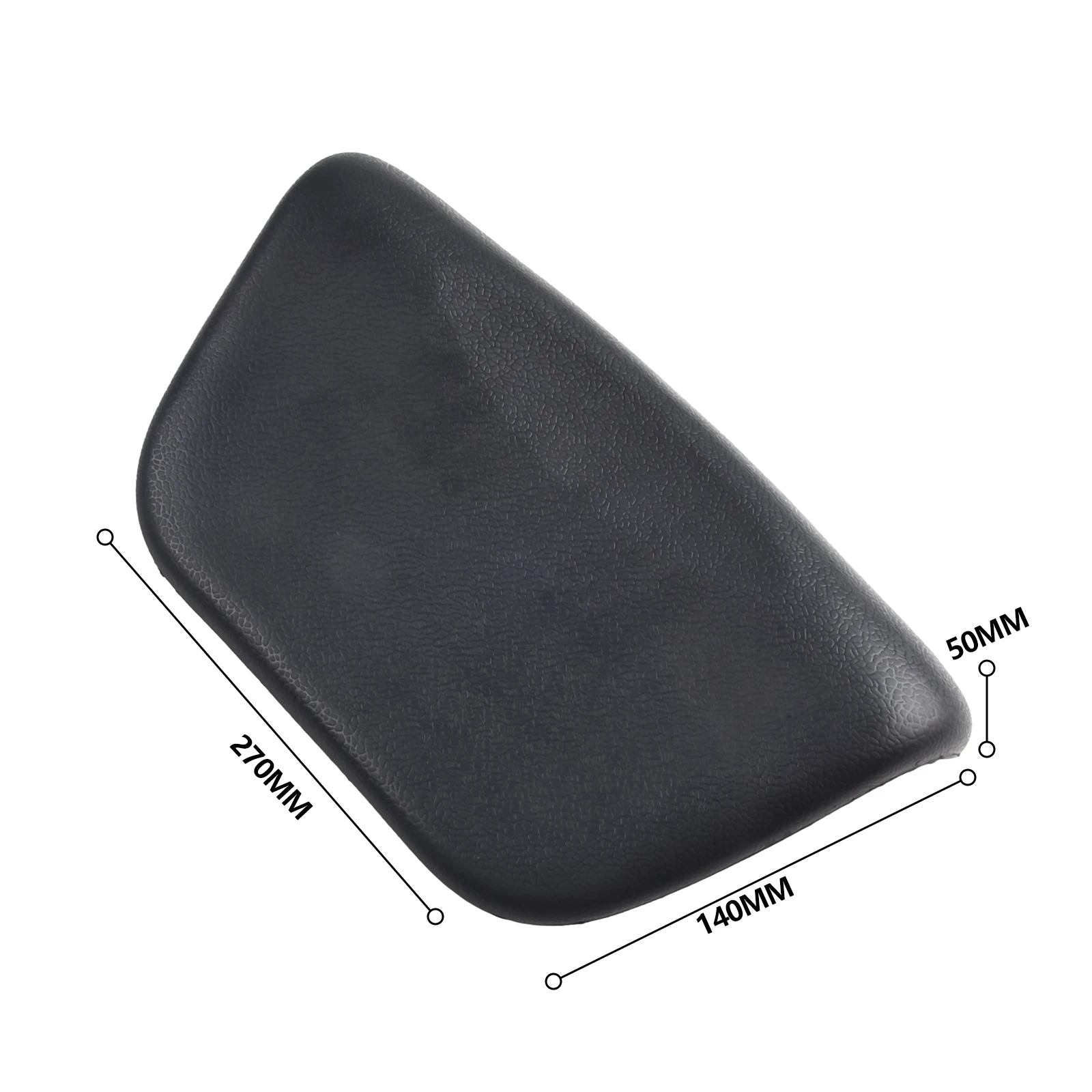 Schwarze Badewannen-Spa-Kopfstütze, Nackenstütze, rutschfeste Rückseite, bequeme Badewannenstütze, wasserdichte Rücken-Badewannenstütze, 265 x 150 x 60 mm