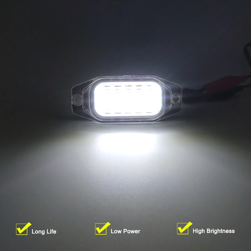 12V LED Number Plate Lamp For Toyota Land Cruiser Prado 2010 2011 2012 2013 2014 2015 2016 White License Plate Light Assembly image 5