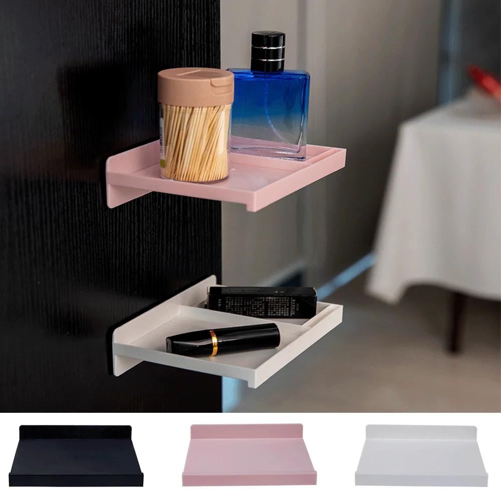 Soporte de almacenamiento para el hogar sin perforaciones, estante de pared, estantes de tocador para artículos diversos
