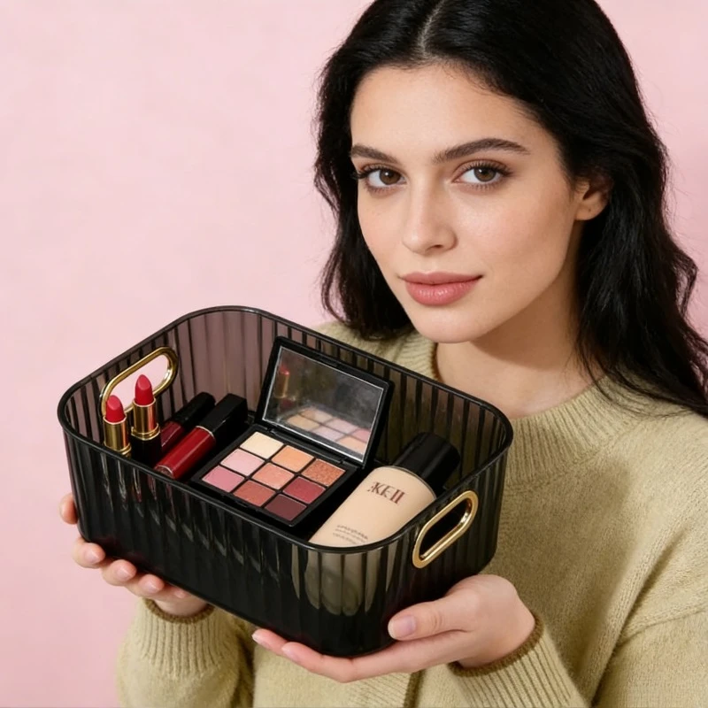 Acrylic Organizers Snacks Bathroom Organizer Rectangular Storage Makeup Clutter Bedroom Cosmetics Living Room Make Up Organizer