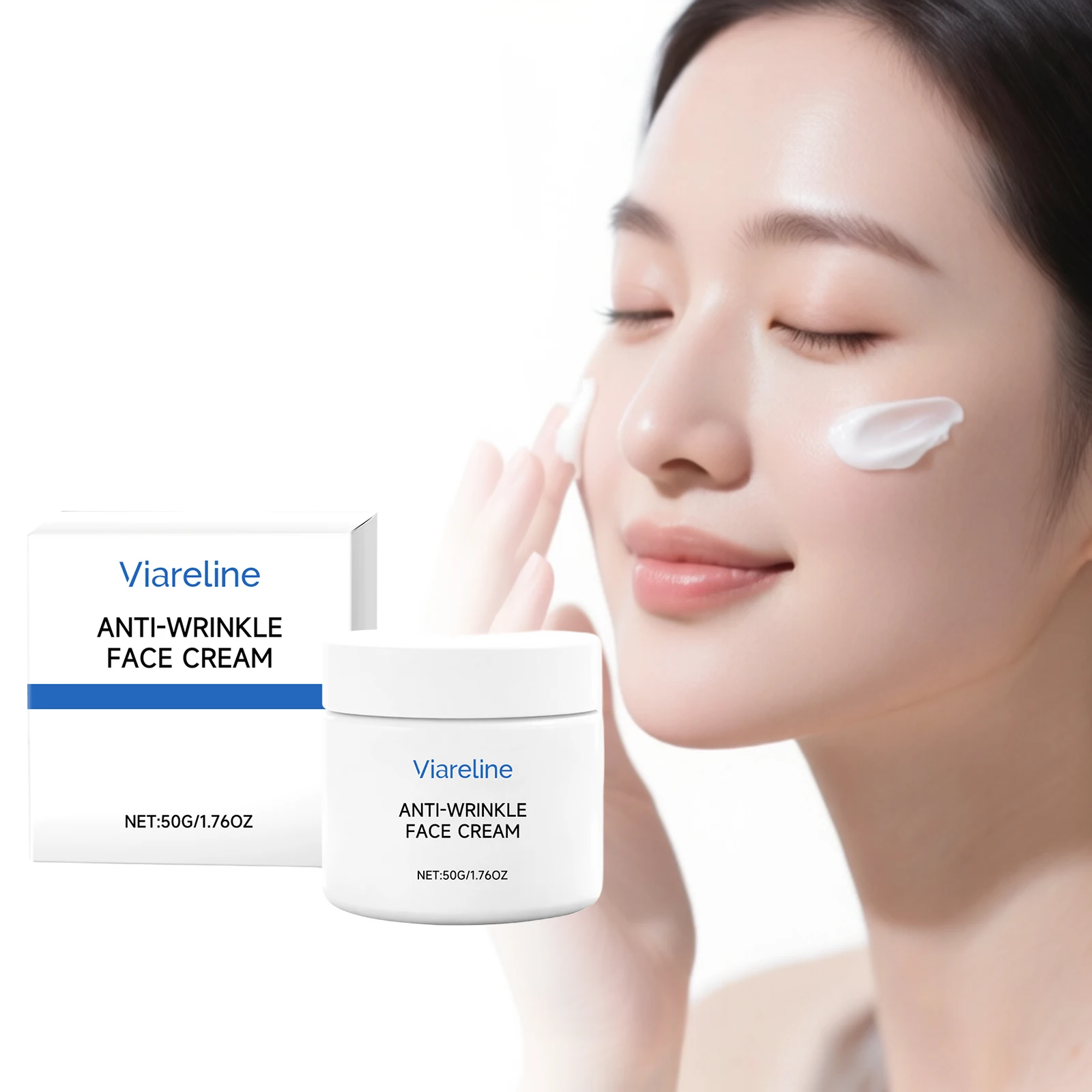 

Viareline Anti Wrinkle Aging Moisturizing Cream Relieves Dryness Nourish Soft Smooth Refresh Tightening Long Lasting Daily Cream