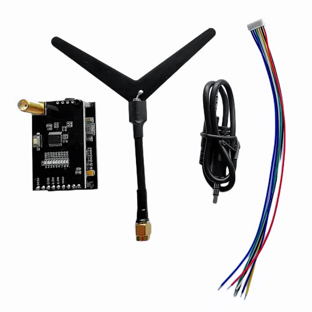 A57G-1.2G 1.3G Kit Pemancar Penerima Transmisi Video VTX VRX 9 Saluran untuk Bagian Model Helikopter Pesawat Drone RC FPV