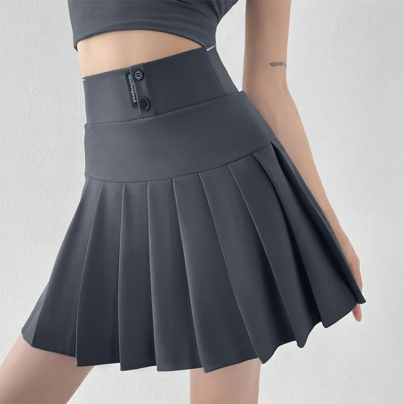 Women Pleated Skirt Y2k Black A-line Dress Stretchy High Waist Short Skirt Kawaii Streetwear Harajuku Sweet Vintage Funky Sexy