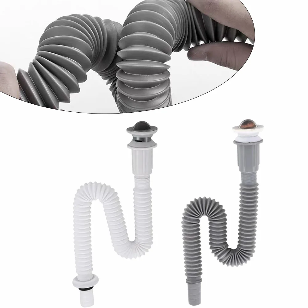 Kitchen Sink Drain Pipe Easy To Install Sink Drain Assembly Washbasin Sink Strainer Drain Filter Sink Sewer Drainage Pipe Tube