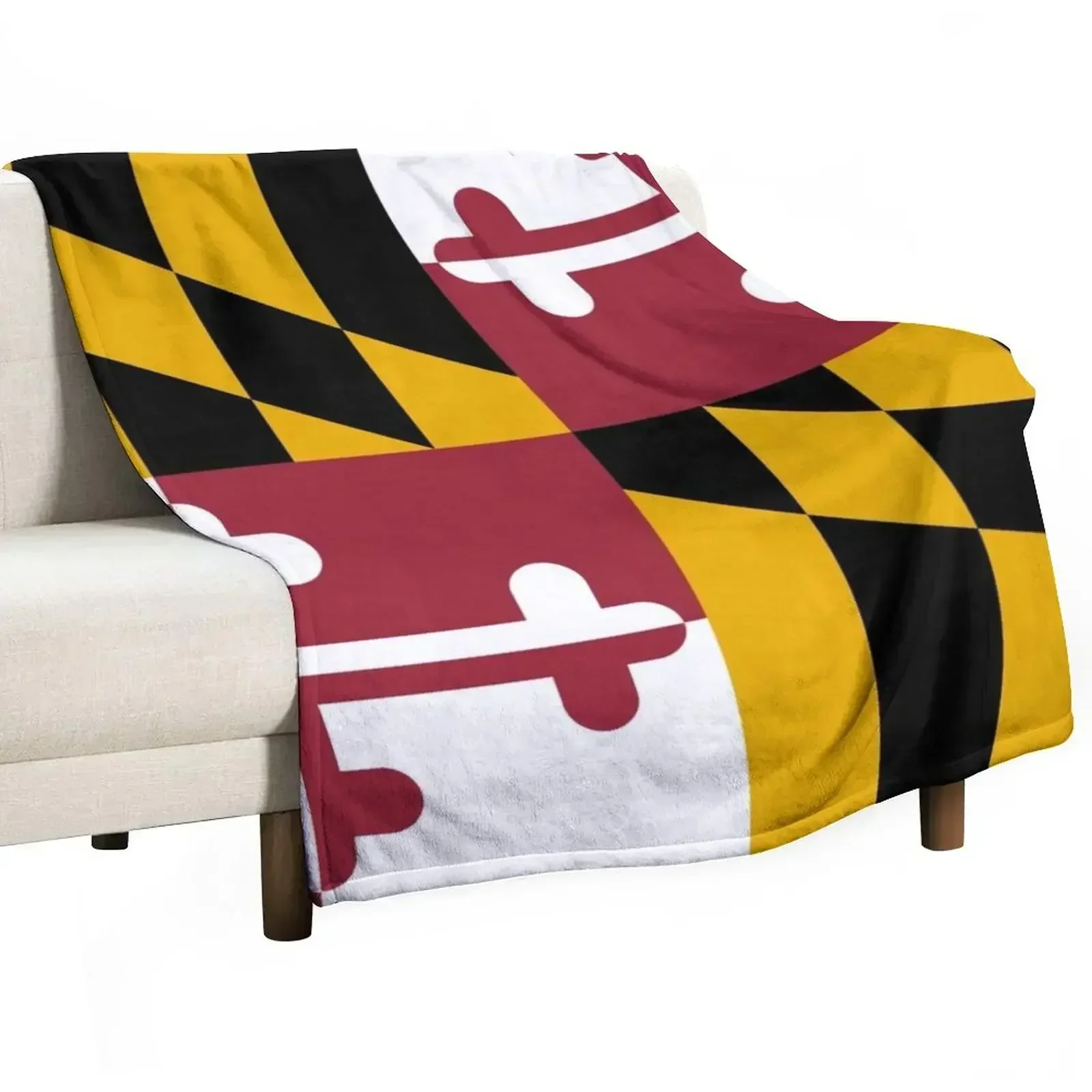 Maryland Flag Throw Blanket warm winter Bed Fashionable wednesday decorative Vintage christmas gifts Blankets