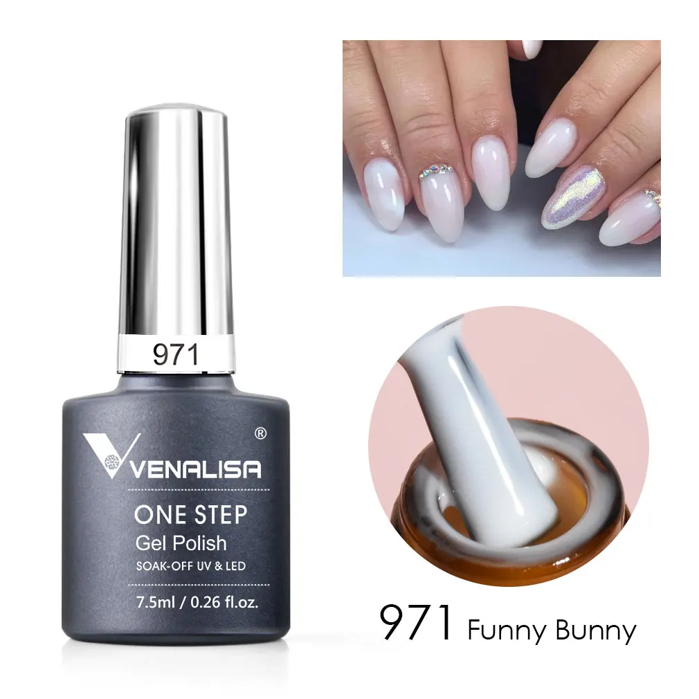 Venalisa-Esmalte de Manicure para Unhas, Verniz Laca UV, Esmalte de Mergulhe, Um Passo, 7,5 ml, 3 em 1