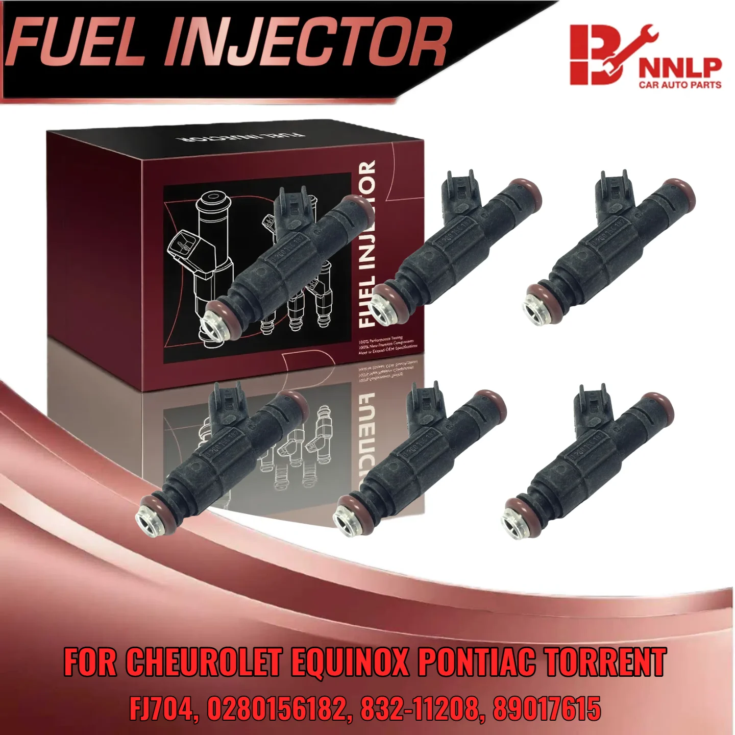 

6PCS Fuel Injectors For Chevrolet Equinox 2005-2009 For Pontiac Torrent V6 3.4L OHV FJ704 0280156182