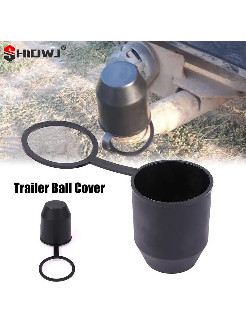 Bouchon de boule de barre de remorquage universel, couvercle de protection d'attelage de boule de remorque avec bouton pour bouchon de boules d'attelage de remorque de camping-car, accessoires
