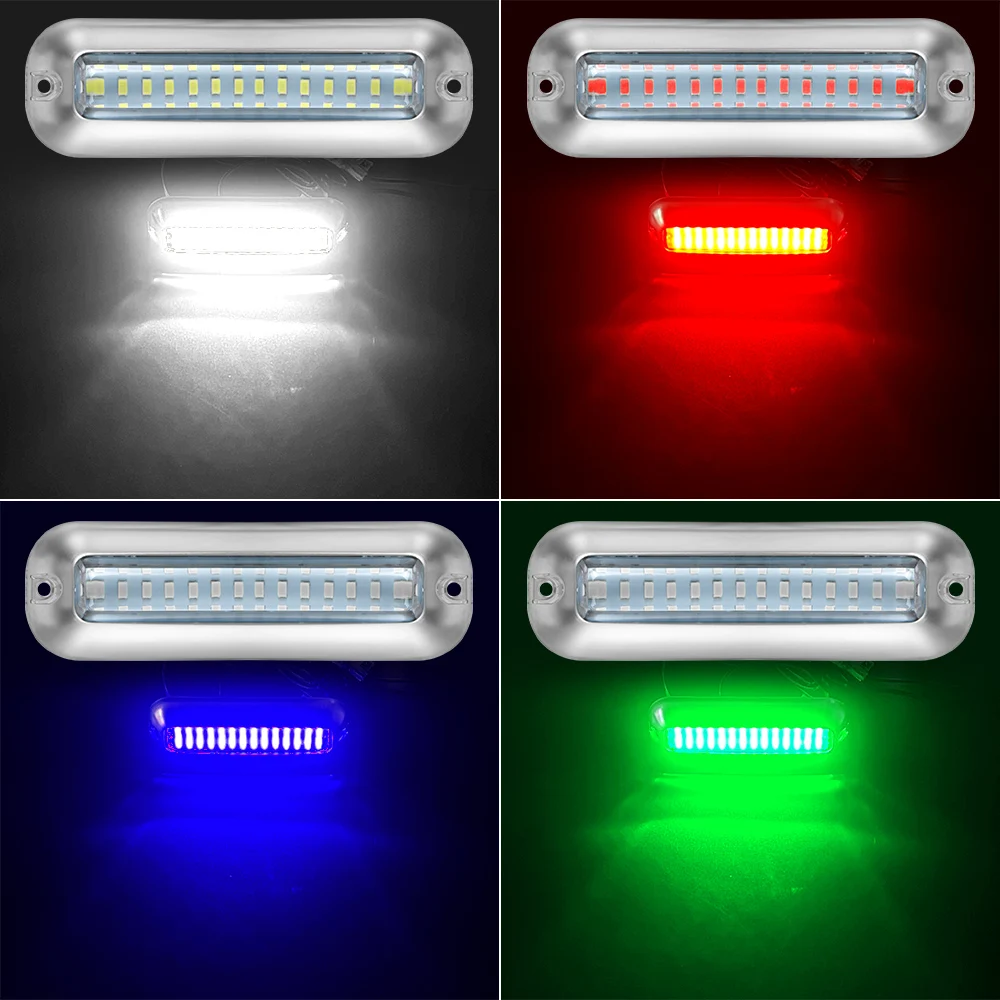 10-30V Waterproof Indicator LED Lights For Boat Marine Underwater Pontoon Transom Lamps Side Marker Trailer Truck Position Light