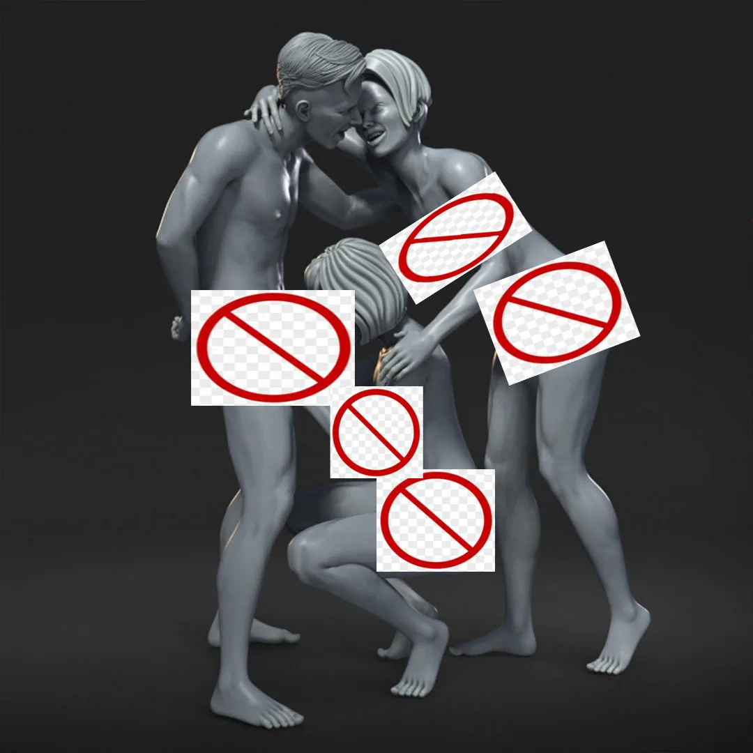 1/35 = 50 mm, 1/24 = 75 mm, 1/18 = 100 mm, 1/16 = 120 mm, impresión 3D, NSFW, modelo simulado de resina de pose sexual, kit sin montar y sin pintar