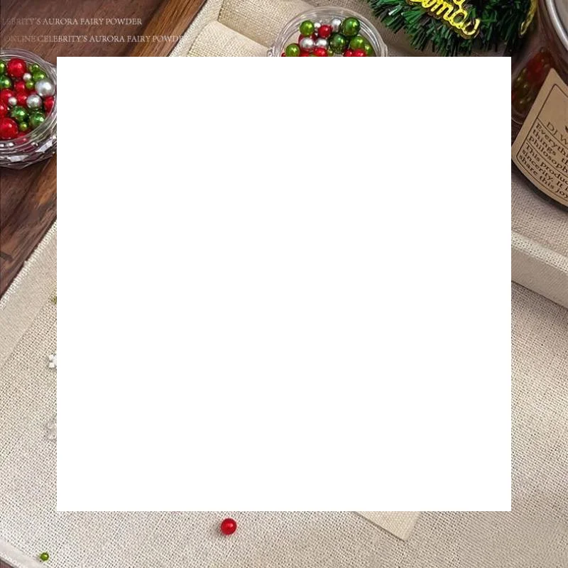 

1 Box Christmas Red/Green Pearl Nail Rhinestone Mixed Size Pearlescent Colorful Beads Charms Christmas Manicure Jewelry