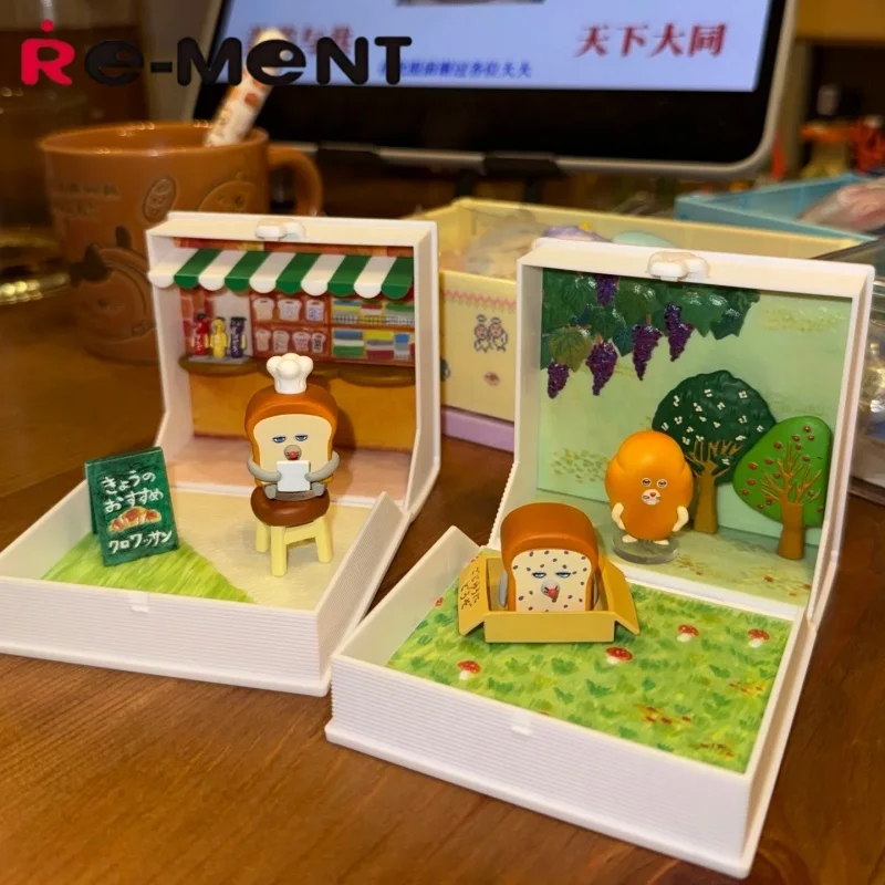 RE-MENT الخبز اللص مصغرة المشهد صندوق عرض البيض صندوق أعمى تحصيل لعبة خارج كتاب صور مجموعة العالم الشكل #4