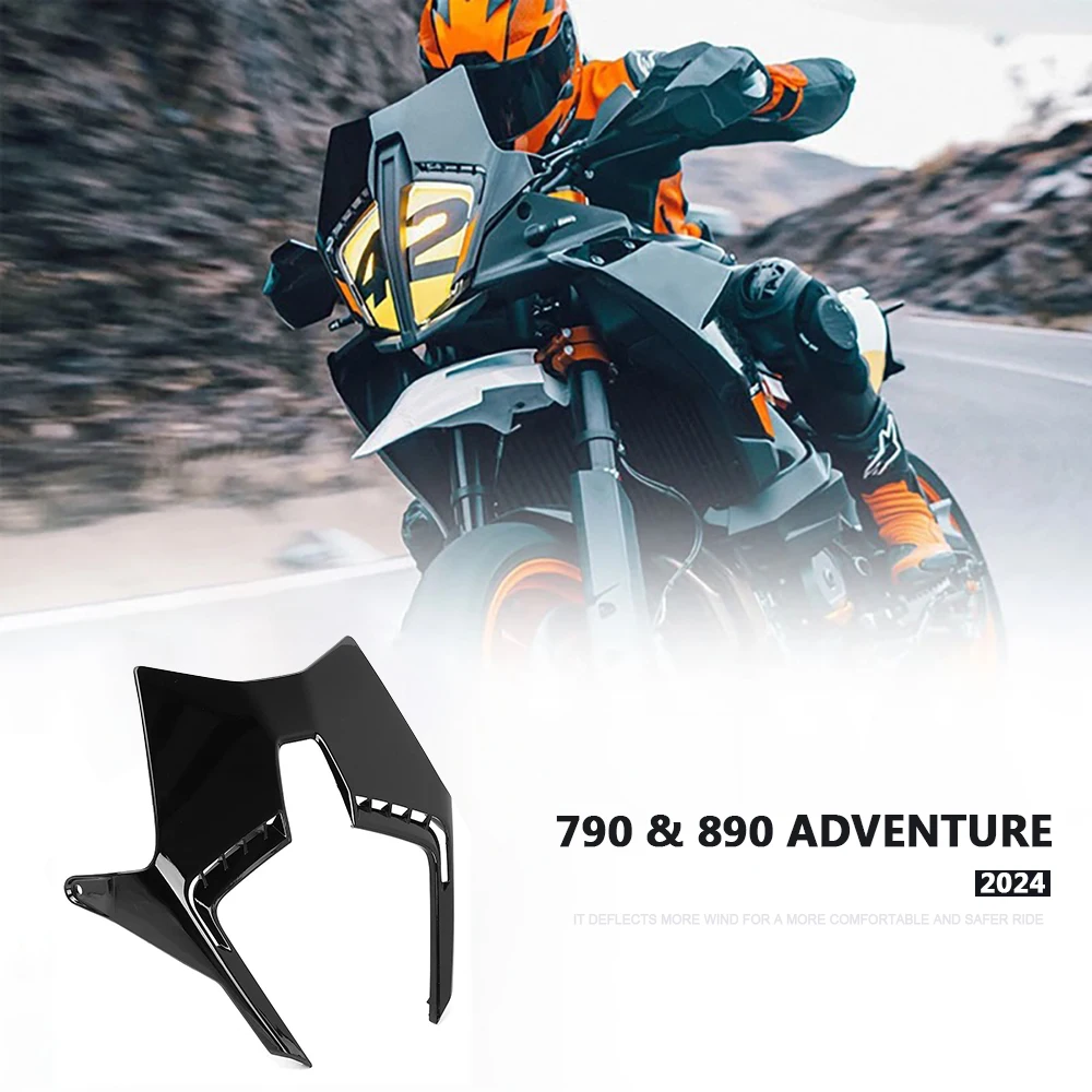 

For 790 ADVENTURE ADV 890 Adventure Adv 2024 Motorcycle Acrylic Rally Windshield Wind Deflector Screen Shield Windscreen