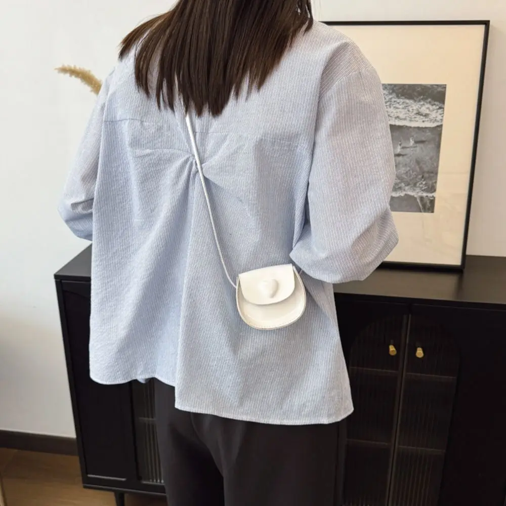 Portable Compact Size Mini Crossbody Bag Adjustable Heart Kids Shoulder Bag Shiny Finish Lightweight Coin Key Pouch Gift Giving