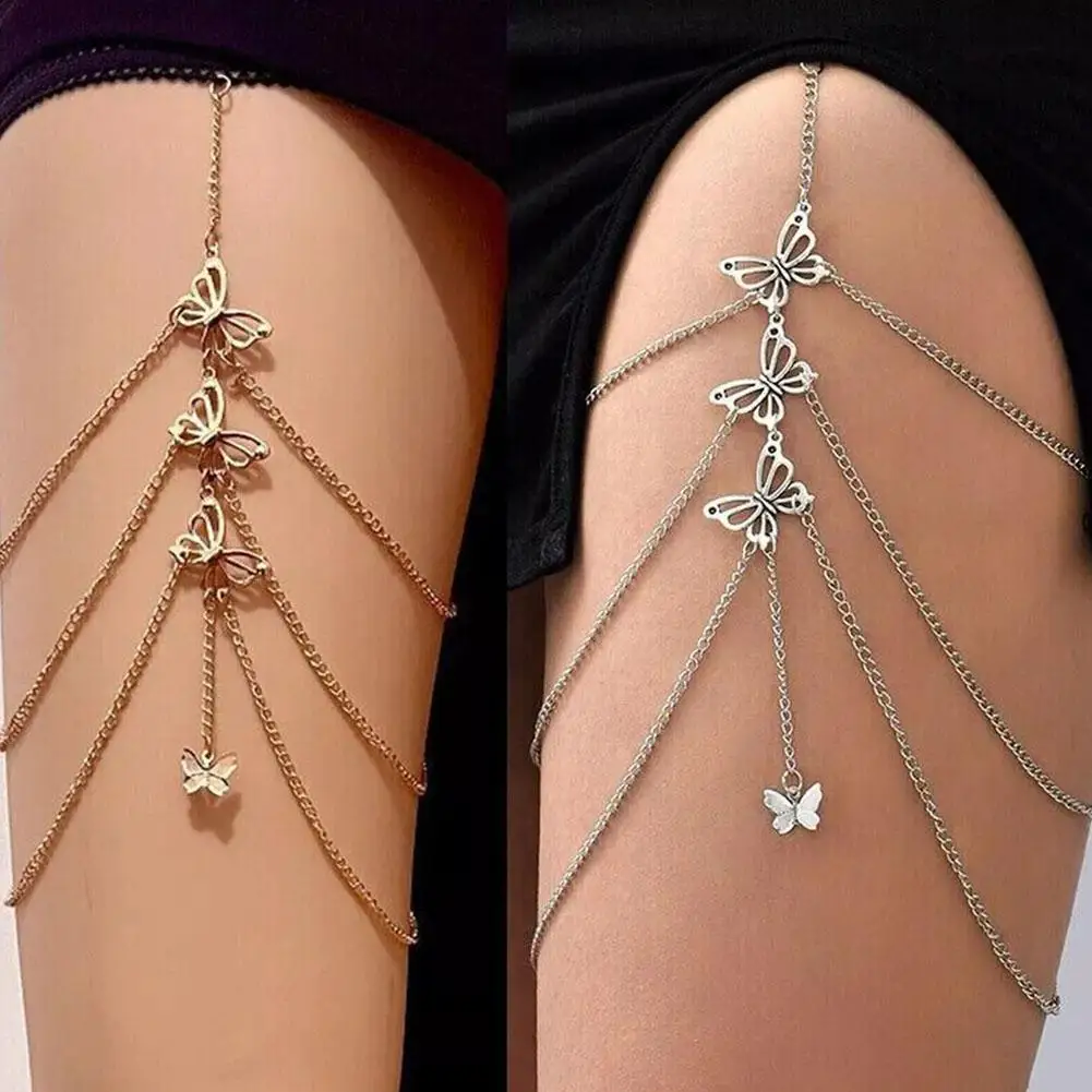 

Богемия, многослойная цепочка на ногу с кисточками и бабочкой для женщин, сексуальные цепочки для тела, металлические ножки, тело, бедро, фестиваль, ювелирные изделия, подарки, хит продаж