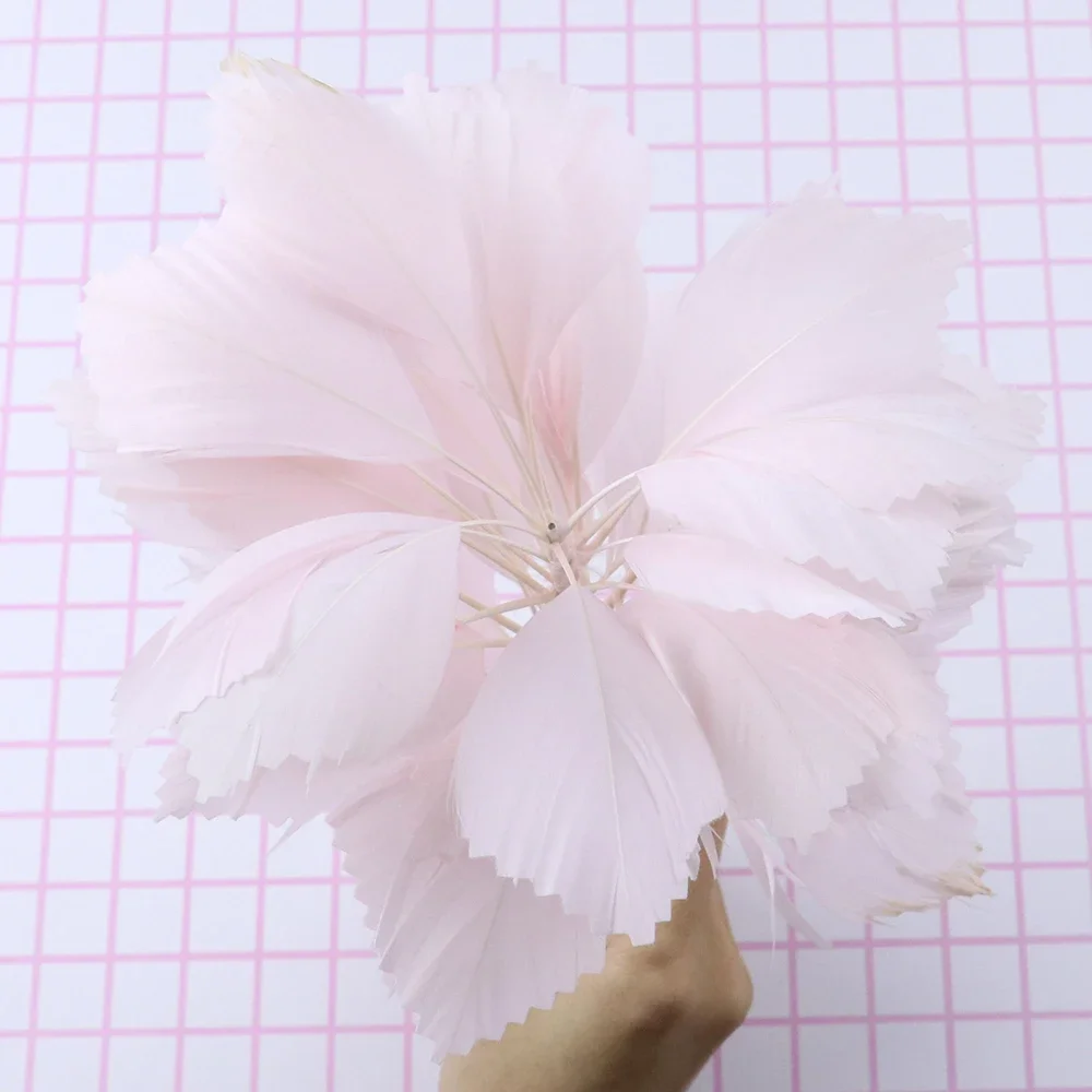 1bunch/lot Goose Feather Flower for Hat Headdress Home Decoration Belly Latin Dance Headpieces DIY Crafts Accessories Plumes