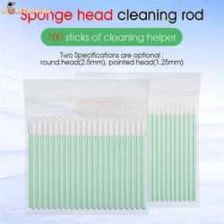 100Pcs/Bag Fiber Optic Cleaning Sticks Fiber Optic swabs For 1.25mm/2.5mm LC/SC/FC/ST Connectors/ adaptors