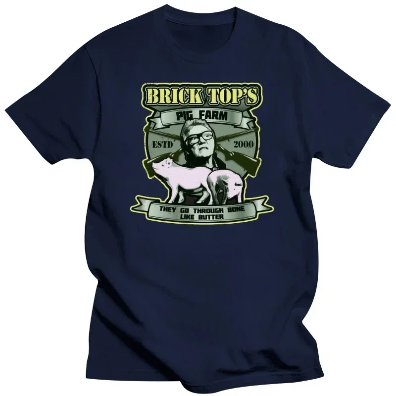 Printed T-Shirt tees top MAN T-SHIRT  cotton t shirts Men tshirt Bricktops pig farm.   Brick Top Snatch T Shirt  harajuku