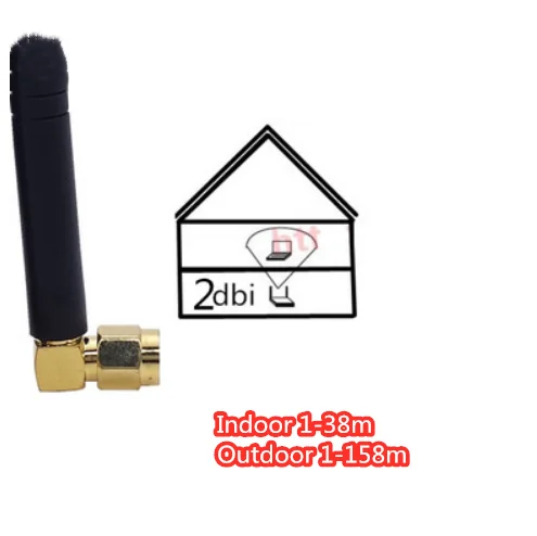 2.4G Omni Directionele High Gain 2dbi Module Elleboog 433 Draadloze Antenne Sma Road Verbeterde Door Wifi Signaal