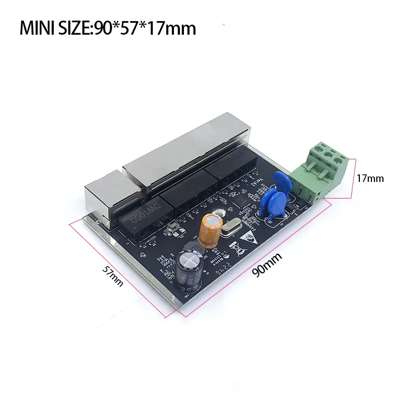 未管理のミニ5ポート,10/100m 5v-58v,産業用モジュール,PCB,etrusingスイッチ,4kv,帯電防止4kv