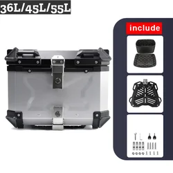 36L/45L Universal Motorcycle Aluminum Rear Trunk Luggage Case with X Waterproof Tail Box Storage Box for BMW R1200R R1200S