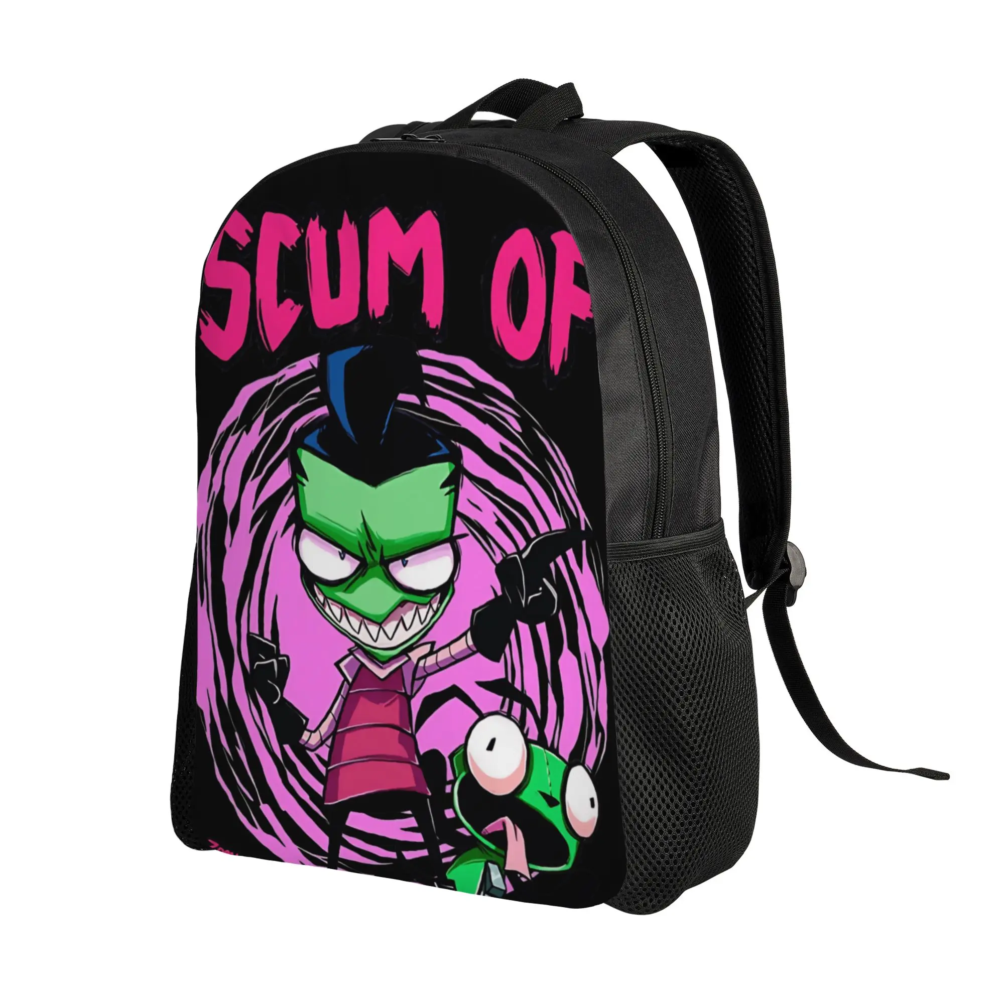 Invaders Zims Backpack  Student Polyester Cycling Backpacks Soft Funny High School Bags Rucksack