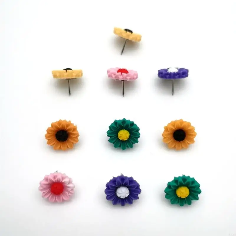20/30pcs 꽃 머리 푸시 핀 장식 썸 코르크 코르크 게시판 엄지 압정 Y3nd