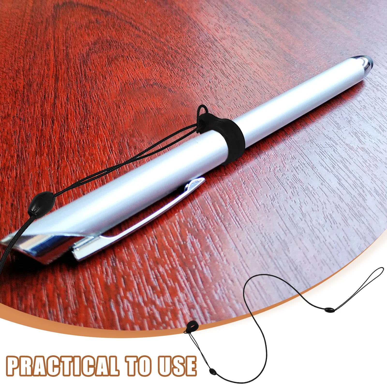 

10Pcs Anti-Lost Pen Lanyards Elastic Rope Retractable Cords Signature Pen Ropes Adjustable Tethers Ropes