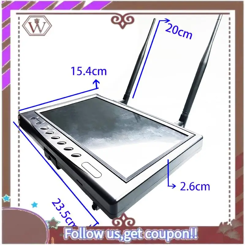 ABBG-9 Inch 5.8G FPV Monitor LCD Screen 800X480 20Hz--20Khz Stereo Dual Receiver For RC FPV Drone Quadcopter Easy To Use EU Plug