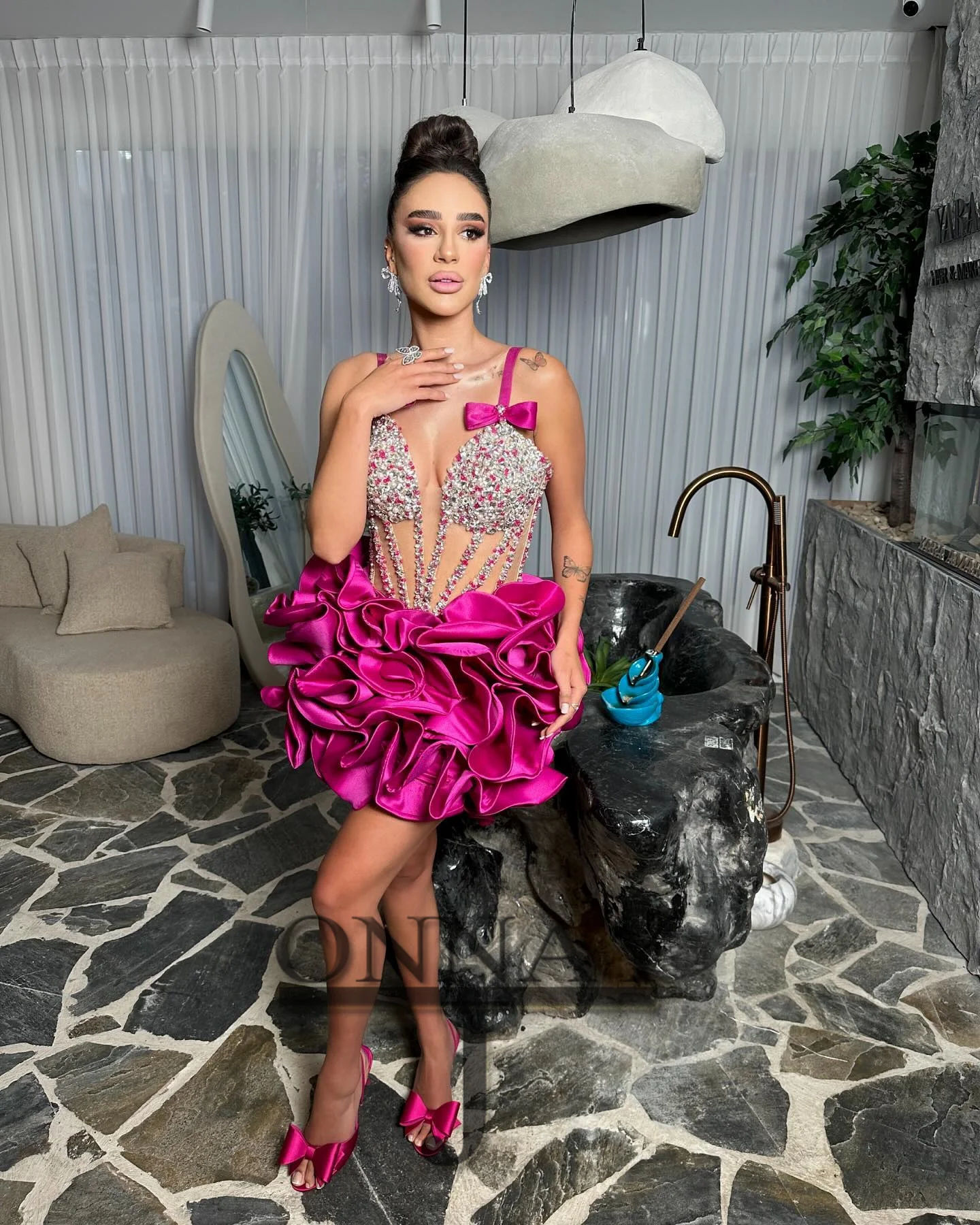 Customized Charming Mini Sweetheart Homecoming Dresses for Women Ruffles Saudi Arabric Bespoke Cocktail Dress for Teen Plus image 2