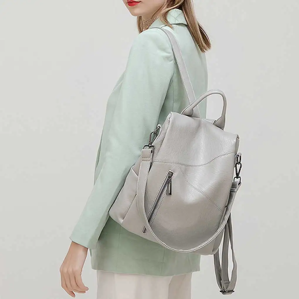 Sac à dos anti-perte multi-poches pour femme, cadeau d'anniversaire, sac initié, vert