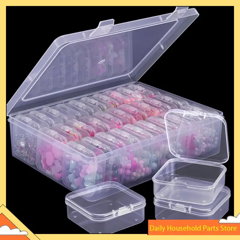 Perlen-Organizer-Box, eine große transparente Box mit 30 kleinen durchsichtigen Kunststoff-Aufbewahrungsbehältern, tragbare Bastel-Aufbewahrungsbox. HEISS!