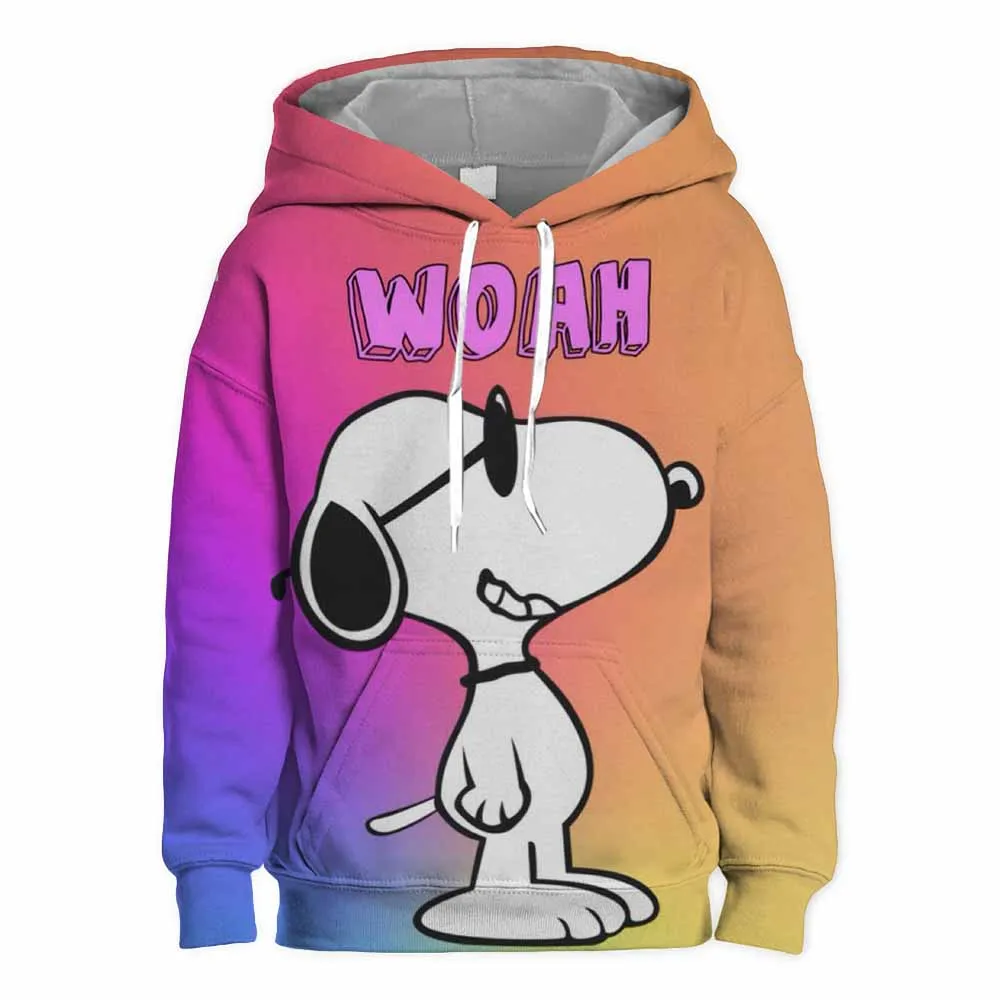 Boys and girls fall new fashion Snoopy cartoon cartoon children's pullover printed children's hoodie baby sweatshirt clothes