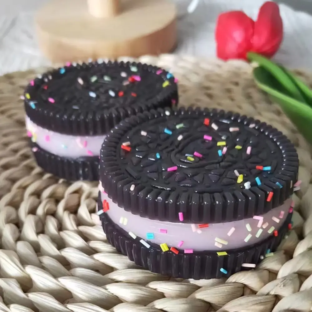 1Pcs Big Oreo Squishy Table Handmade Silicone Stress Relief Squishy Toy Mochi Taba Squishy New Fidget Toy Biscuit Pinching Toy