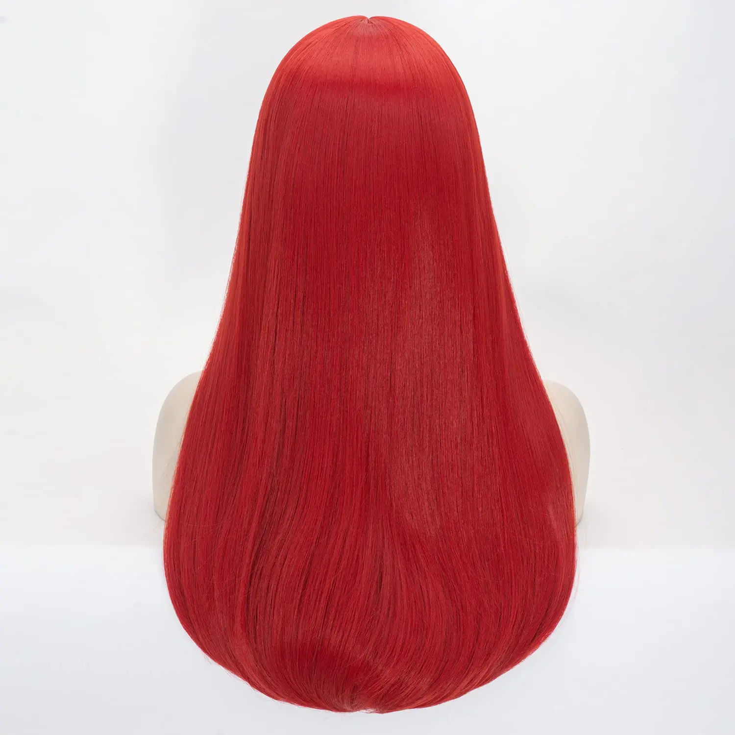 Rode Sally Pruik voor Volwassen Vrouwen Lange Rechte Rode Pruik Middenscheiding Synthetisch Haar Pruik Halloween Kerst Sally Kostuum Partij