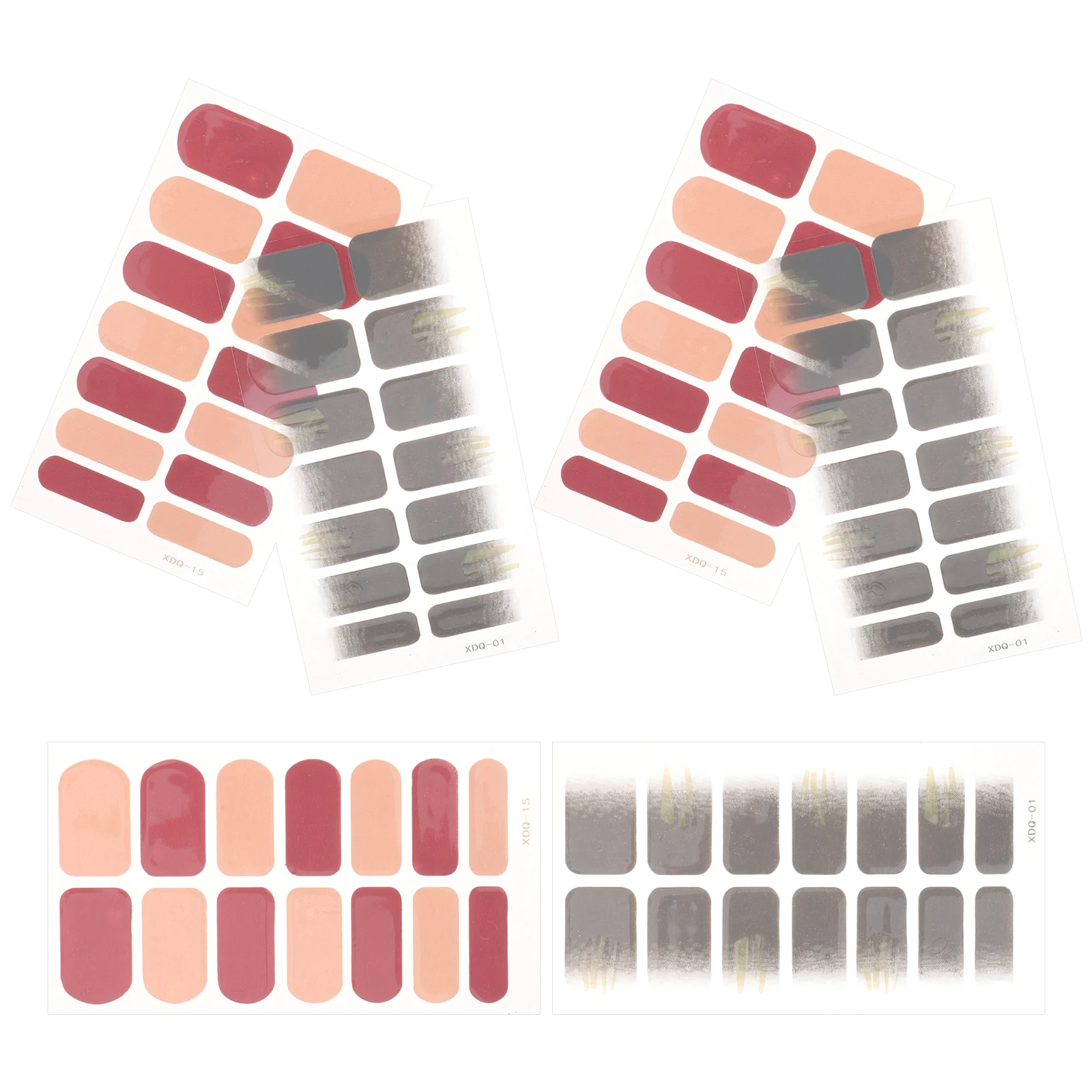 

6 Sheets Nail Stickers Delicate Manicure Polish Strips Japanese Korean Plastic Wraps Durable Ultra Thin Professional Home