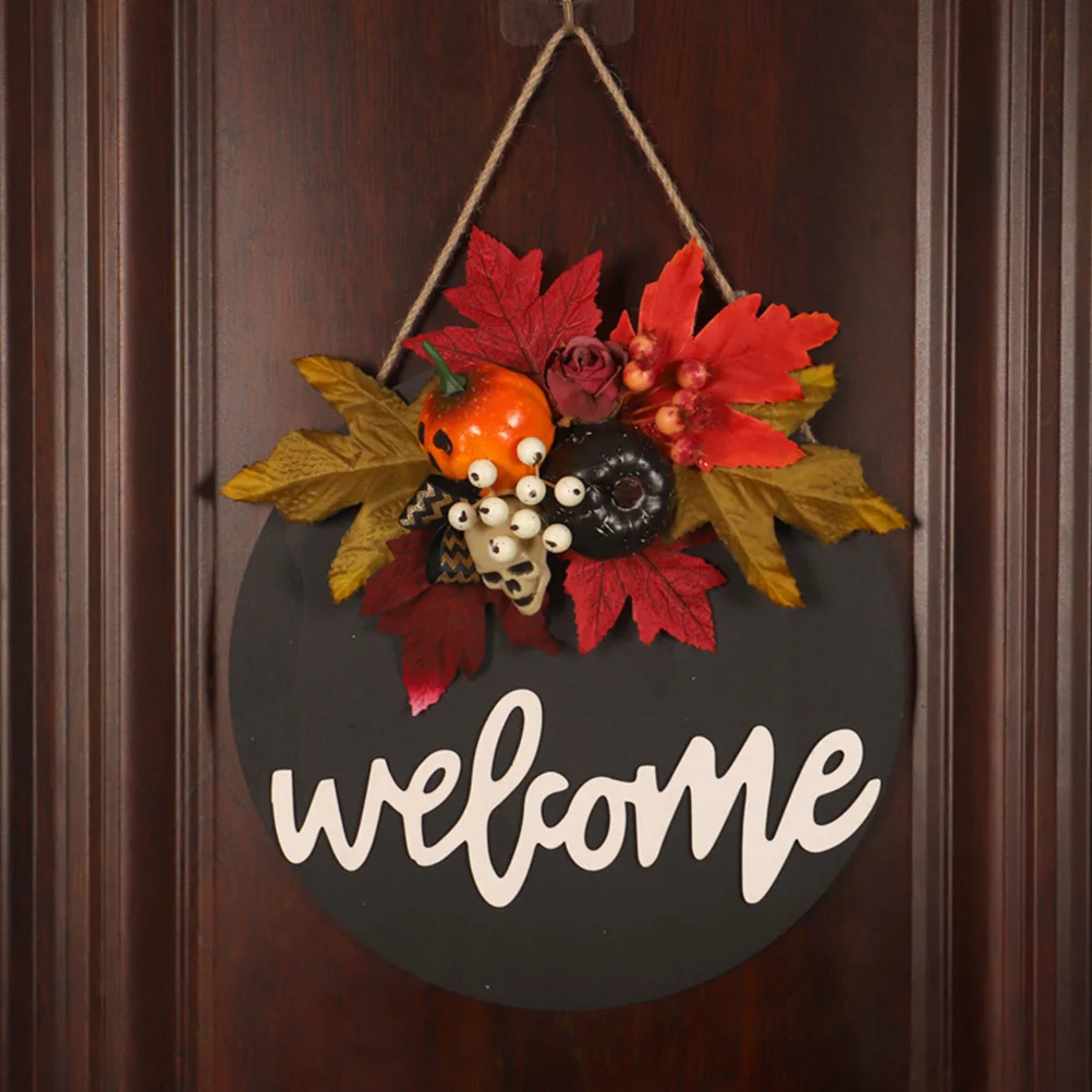 

Pumpkin Wall Hanging 3D Halloween Plaque Door Sign Decorative Wreath Festival Garland Home Party Decoration PVC Indoor Outdoor