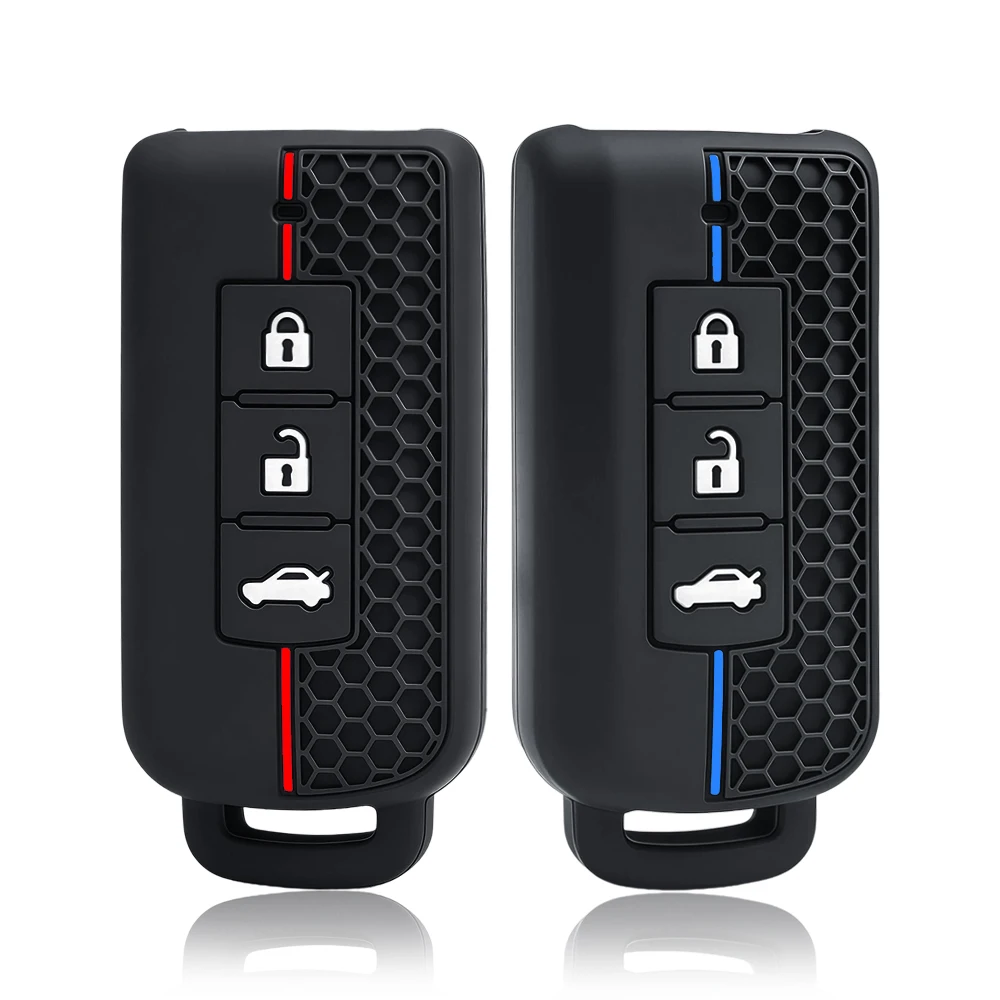 For Mitsubishi Outlander Xpander Triton ASX LANCER Pajero Sport 3 2020G Eclipse Cross L200 3 Buttons Silicone Car Key Case Cover