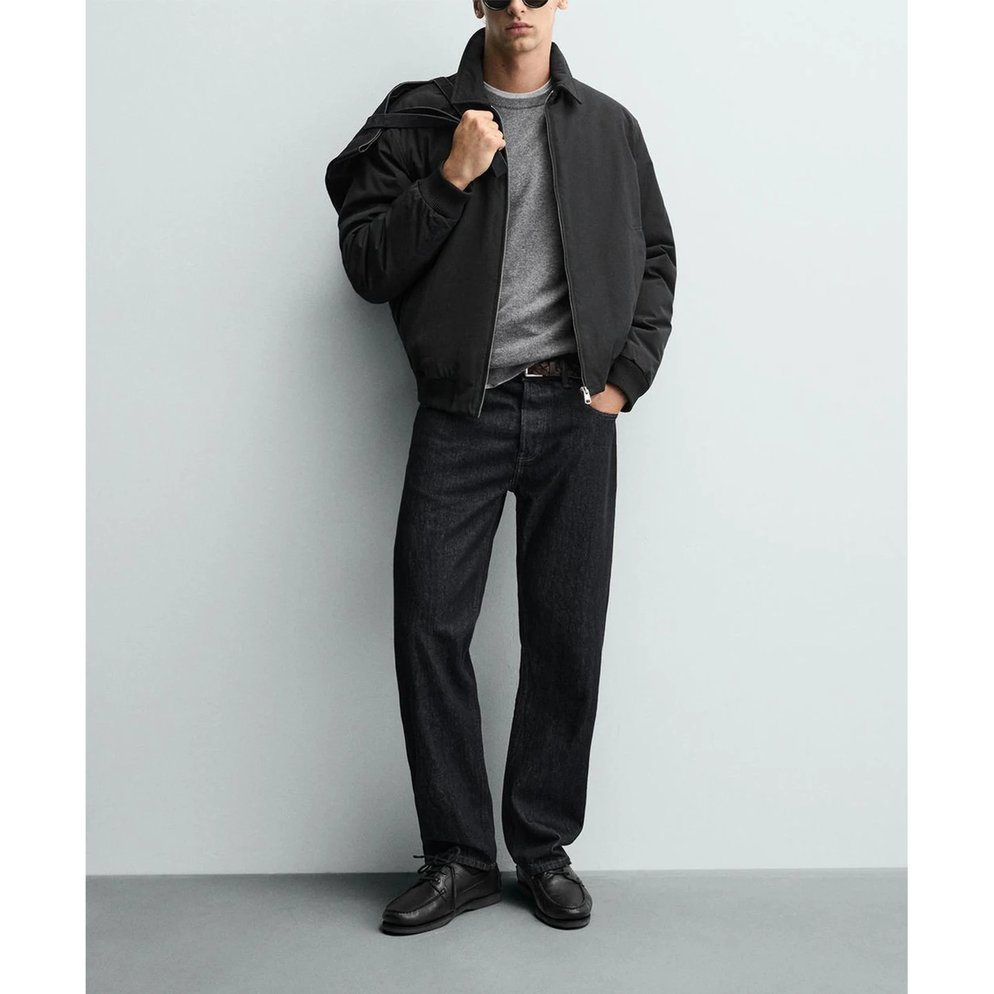 Novo outono masculino solto ajuste piloto jaet americano casual sle casaco de algodão gola virada para baixo juventude faion suporte tamanho puro c...