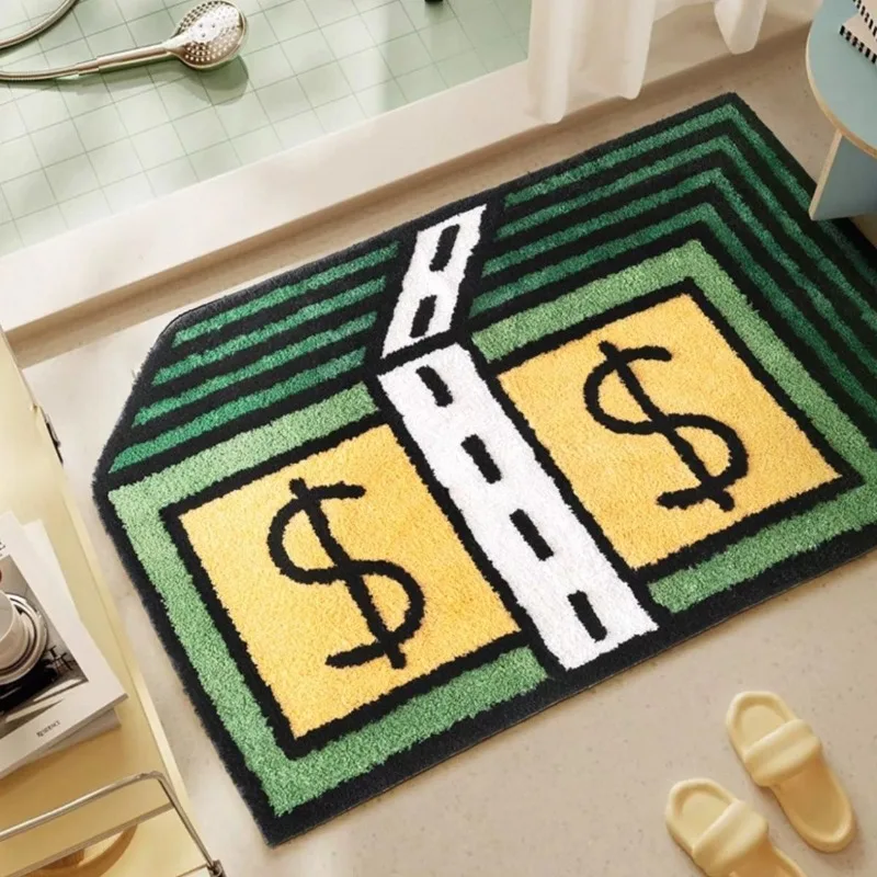 creative-us-dollar-carpet-bedroom-carpet-cartoon-floor-mat-entrance-bathroom-non-slip-foot-mat-home-decoration-home-textile