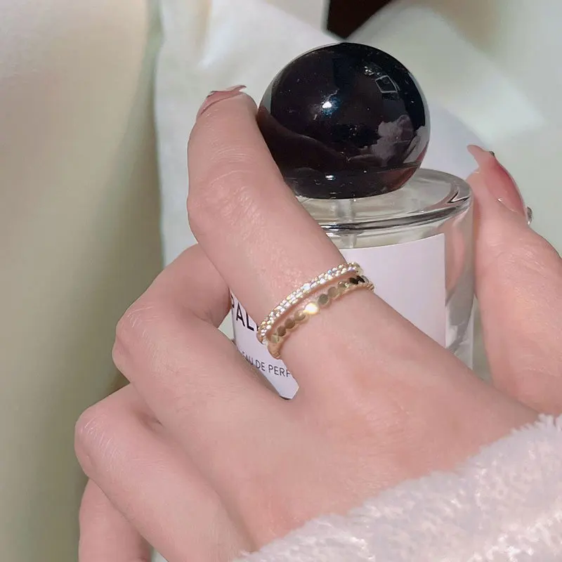 

Honeycomb Double-layer Open Ring for Women, Fashionable, Versatile, Personalized and Colorfast Ring