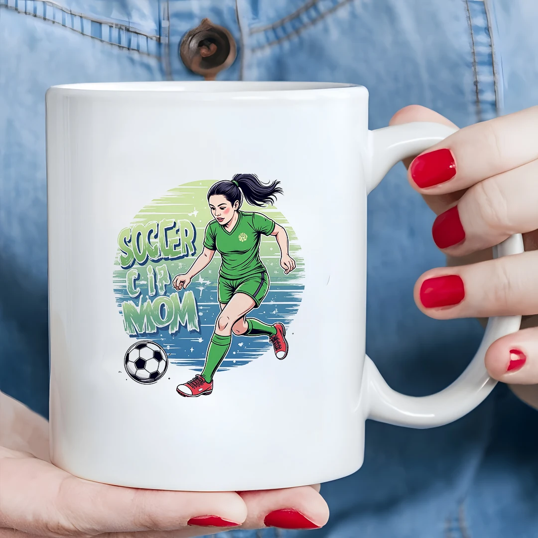 

11oz Sports Style Mug + Soccer Mom Special Cup + Christmas Gift + Kids Family Office Cup