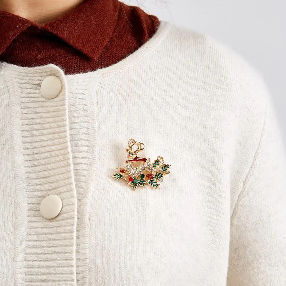 

Hot! Exquisite 2025 Christmas Brooch DIY Cute Cartoon Pin Snowman Santa Claus Jewelry Christmas Decoration Brooches for Women