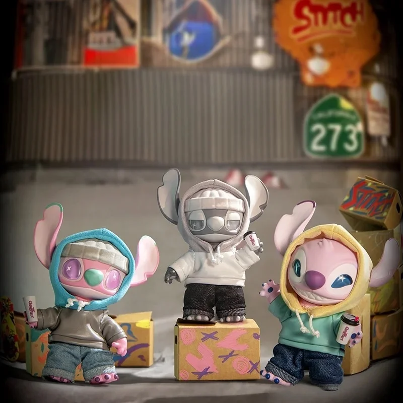 Original Stitch Genz Street Series Blind Box Vinyl Panda Mystery Box Anime Figure Room Decoration Collection Kid Custom Gift