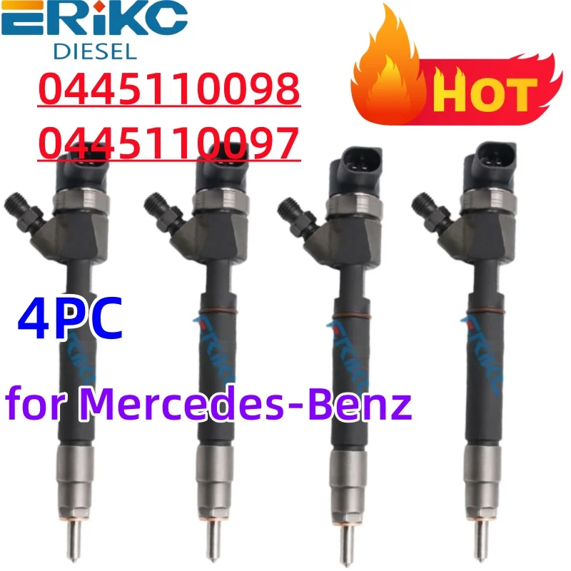 

0445110098 0445110097 New Diesel Fuel Injector 0 445 110 098 A6120700087 For Mercedes-Benz G-Class CDI 2001- 0 445 110 097 ERIKC