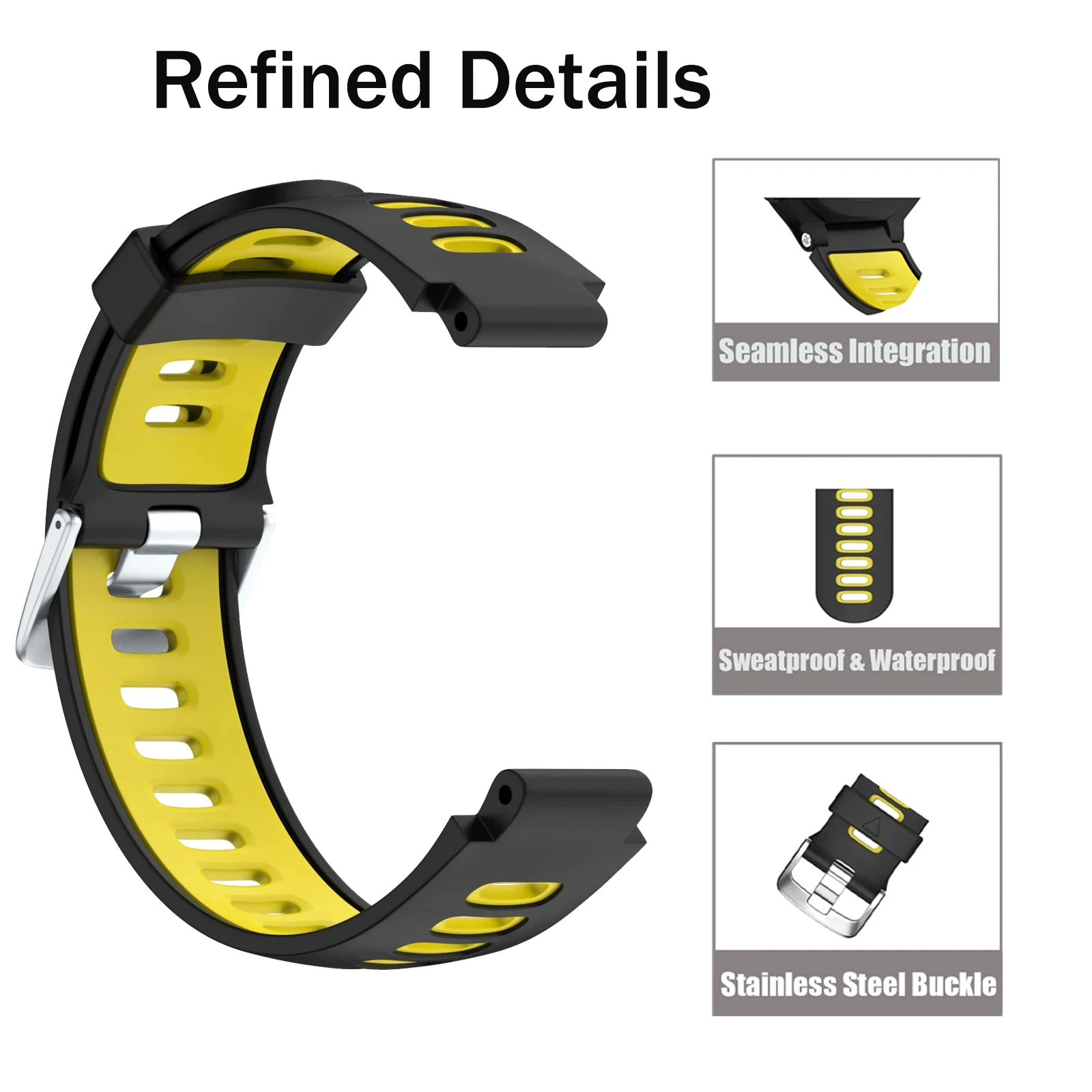 متوافق مع Garmin Forerunner 235 220 620 630 735 735XT أحزمة ساعة سيليكون ثنائية اللون #3